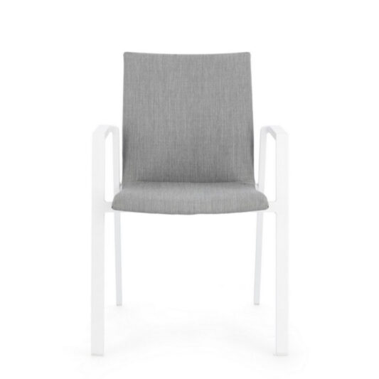 Krzesło ogrodowe Orte JX11 szaro-białe