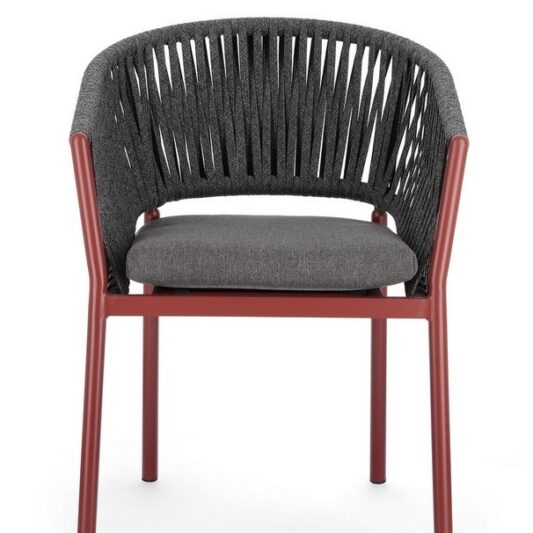 Krzesło Fiora aluminium czerwone