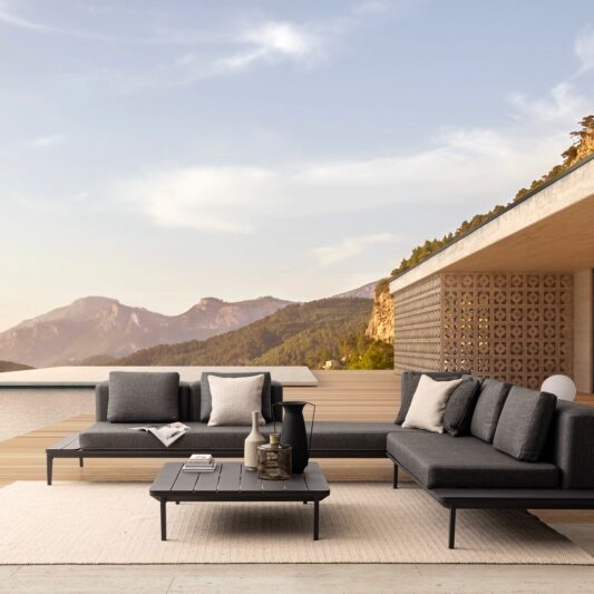 Zestaw ogrodowy Monako WG21 trzy sofy oraz stolik antracytowy