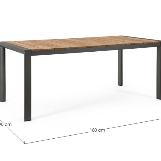 Stół  Carmine GK52 180x90 antracytowy
