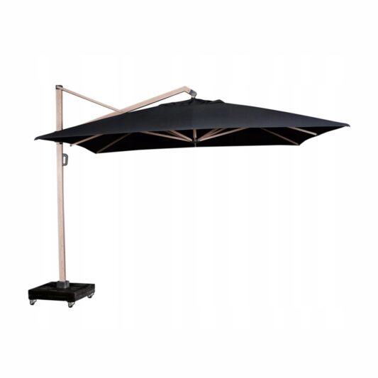 Duży parasol ogrodowy prostokątny ICON 4m x 3m OAK - Faded Black