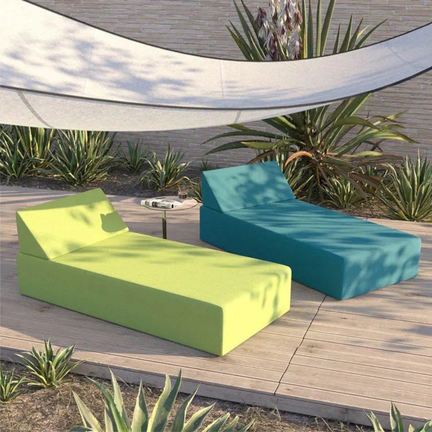 kącik wypoczynkowy - łóżko ogrodowe Bizzarto Kiwi