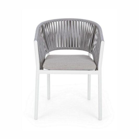 Krzesło Fiora aluminium białe