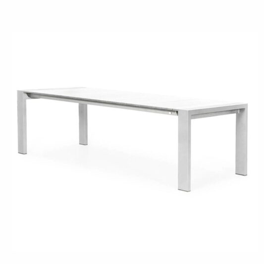 Stół ogrodowy rozkładany aluminiowy RIALTO 163 cm biały