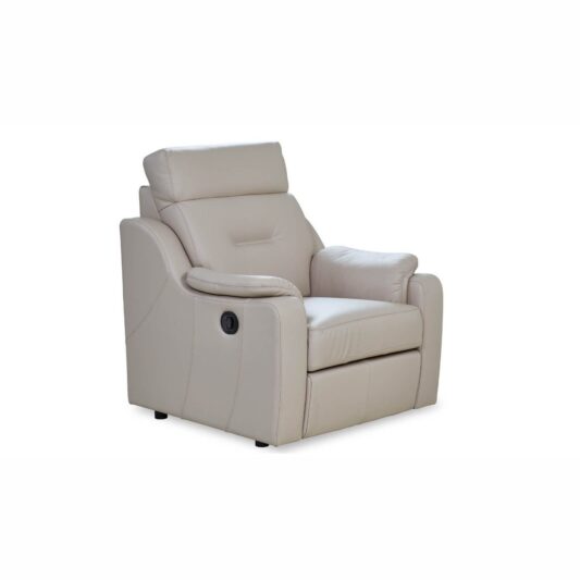 Nowoczesny beżowy fotel z manualną funkcją Relax Papavero Vero
