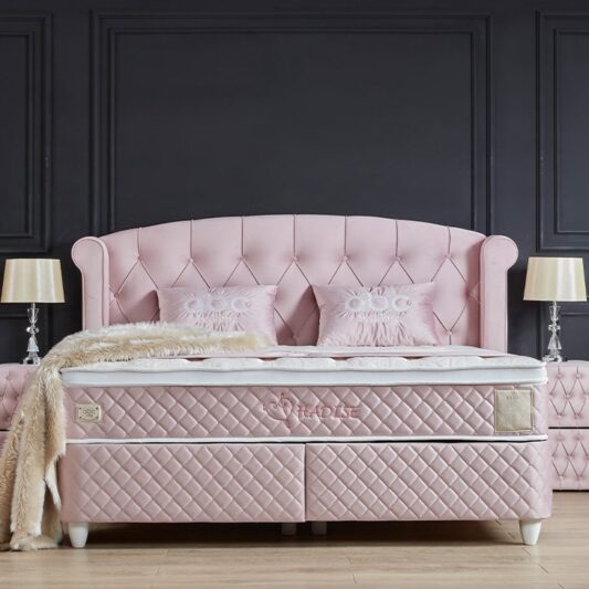 Łóżko kontynentalne Visco Lux Rose Belluna z kolekcji Special z materacem