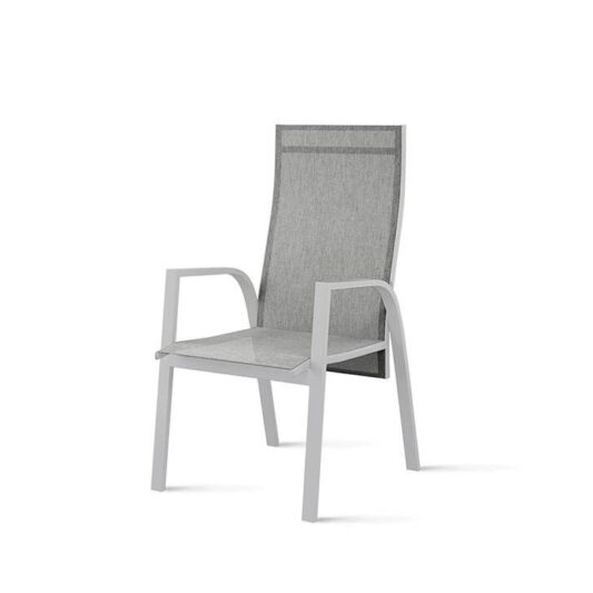 Krzesło ogrodowe LEON teak szare