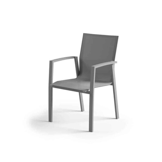 Krzesło ogrodowe LEON teak szare