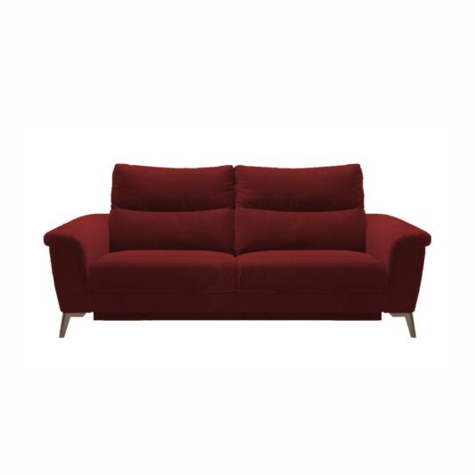 Nowoczesna bordowa sofa Verbena z funkcją spania Vero